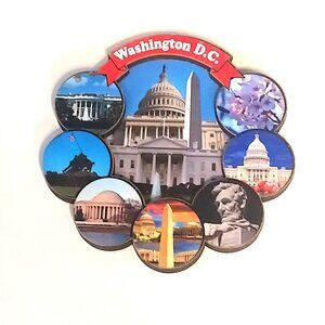 Washington DC Tourist Attractions Travel Fridge Magnet Souvenir